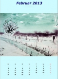 Winter im Bodetal, 2011
Aquarell, 48x36