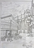 Cafe grosse Kirche, 2020- Zeichnung